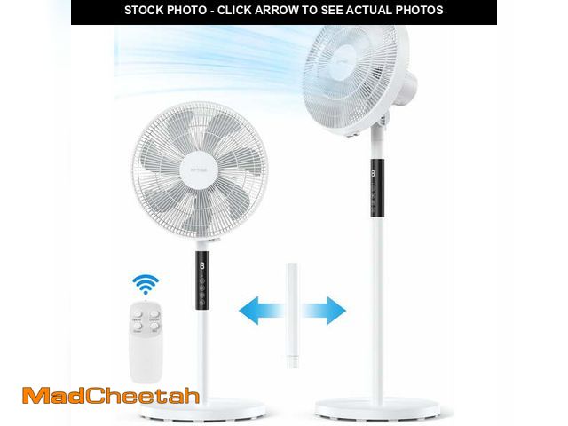 Lot 74-13817973 - (BLADE IS BROKEN) NFTIGB Oscillating Pedestal Fan, 7 Blades 3 Speeds 9H Timer Standing Floor Fan wit...