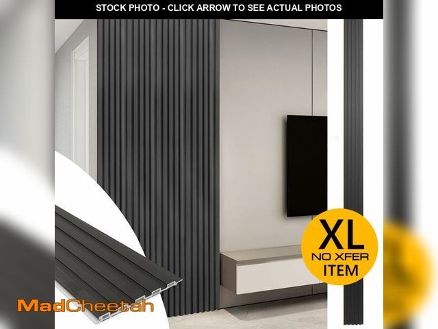 Lot 74-12785553 - Art3d WPC Slat Wall Panels, 8-Pack 108 x 6 Inch 3D Wall Accents for Interior Wall Decor, Living Room...