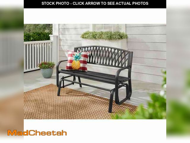 Lot 74-12673559 - Hampton Bay Flintridge Black Outdoor Patio Glider - UNUSED