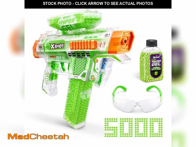 Lot 74-12556311 - XSHOT Hyper Glow NightStrike Blaster (5,000) Pellets by ZURU, Motorized Blaster Outdoor Toy for Boys...