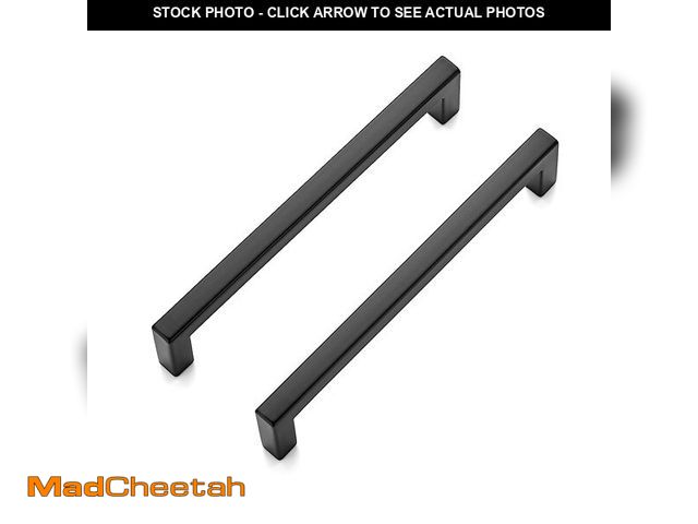 Lot 74-14338802 - Ravinte 30 Pack Solid 5 Inch Center to Center Slim Square Bar Drawer Handles Black Drawer Pulls Kitc...