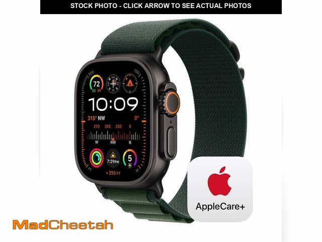 Lot 74-12550452 - Apple Watch Ultra 2 [GPS + Cellular 49mm] Smartwatch, Sport Watch with Black Titanium Case with Dark...