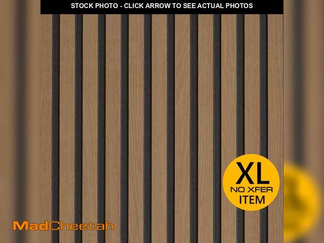 Lot 74-14073212 - 5/16" x 48" x 96" Natural Oak Decorative Slat Wall Panel - UNUSED