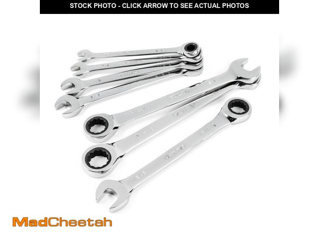 Lot 74-12804370 - *MISSING ONE* Husky Ratcheting SAE Combination Wrench Set (7-Piece) *MISSING ONE*  - UNUSED