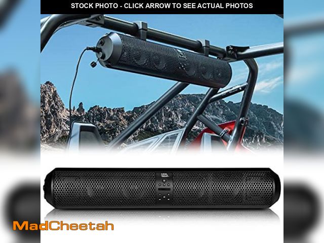 Lot 74-12167540 - Kemimoto UTV Sound Bar 28-Inch 2X Tweeter and 4X Subwoofer Bluetooth-Compatible Wireless Control Sou...