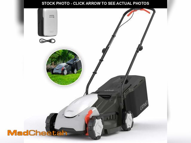 Lot 74-13816115 - Litheli 20V Cordless Electric Lawn Mower, 13-Inch, Brushless Motor, 5-Position Height Adjustment, Li...