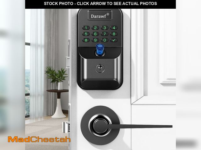 Lot 74-12453376 - Fingerprint Door Lock with 2 Lever Handles - Keyless Entry Smart Deadbolt,Electronic Keypad Lock wit...