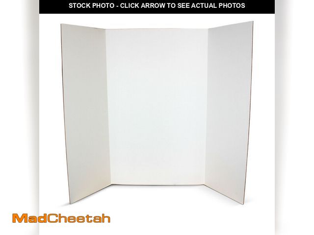 Lot 74-14081392 - Two Cool Tri-Fold Poster Board, 24 X 36, Browm/white | Bundle of 10 Each - UNUSED