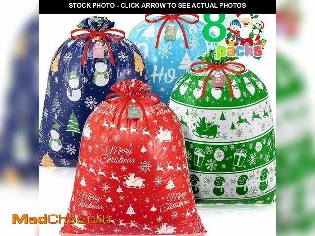 Lot 74-13709558 - (MISSING TAGS)Extra Large Christmas Gift Bags, 8 PCS Jumbo Gift Bag 36Ã¢â¬Â x 44Ã¢â¬Â Oversized ...