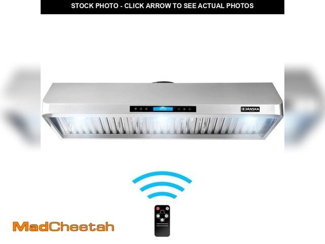 Lot 74-13662859 - JANSKA 48 in. 900 CFM Ducted Under Cabinet Range Hood with Touch Display, LED Lights, and Permanent ...