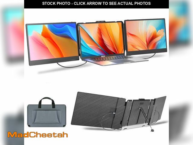 Lot 74-13506873 - Laptop Screen Extender Monitor, 14" IPS Triple Portable Monitor for Laptop Extension, 1080P FHD Dual...
