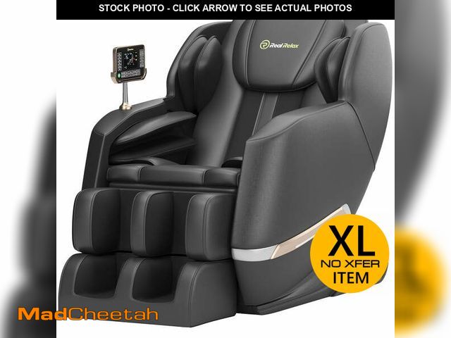 Lot 74-12549725 - Real Relax Full Body Zero Gravity Shiatsu Recliner Electric Massage Chair, Black - UNUSED