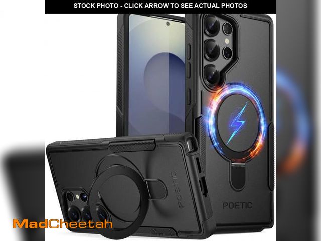 Lot 74-11555353 - Poetic Neon MagPro Case for Samsung Galaxy S25 Ultra 5G, [Magnetic Ring Stand] Dual Layer Rugged Sli...