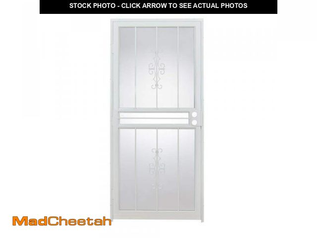 Lot 74-12299835 - Grisham 30 in. x 80 in. 501 Universal/Reversible Series Genesis Steel Powder Coated White Prehung Se...