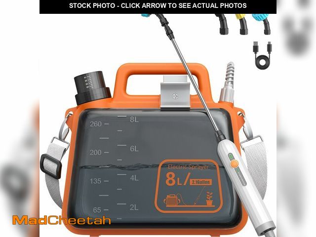 Lot 74-14263376 - 2 Gallon Electric Garden Sprayer, Battery Powered Weed Sprayer with Telescopic Wand, 3 Adjustable No...