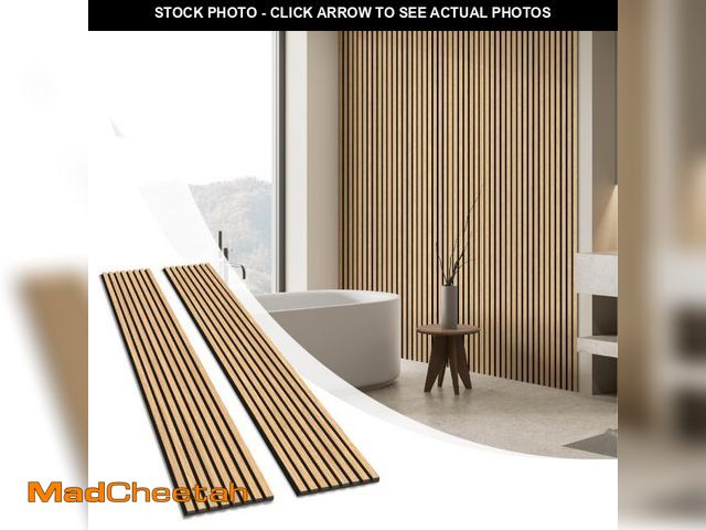 Lot 74-12106999 - Olanglab Wood Slat Wall Panels, Wooden Wall Panels, 94.5"x12.6" Each 3D Wall Panels for Interior Wal...