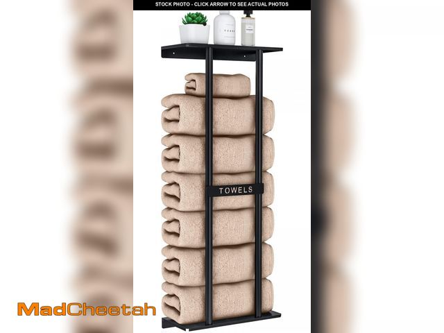 Lot 74-12442723 - STWWO Bathroom Towel Storage Rack, Towel Racks for Bathroom Wall Mounted 30 inch with Shelf Can Hold...