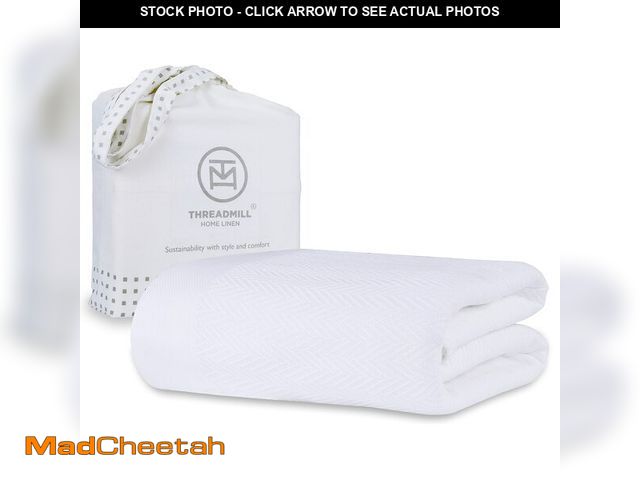 Lot 74-12608190 - Threadmill Luxury Cotton Blanket for King Size Bed | All-Seasons Breathable Oeko TEX 100% Cotton Kin...