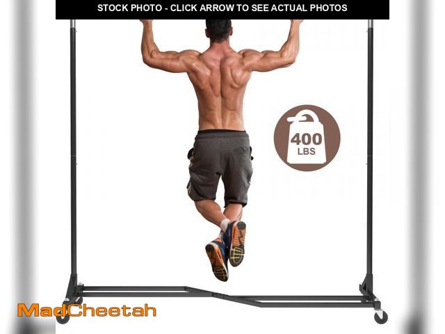 Lot 74-12479863 - Mr IRONSTONE Clothes Rack with Rolling Wheels, 400 lbs Capacity Heavy-Duty Garment Rack for Hanging ...