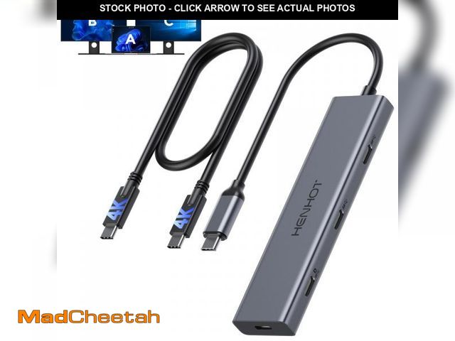 Lot 74-12314647 - USB C Video Output Hub, Dual Monitor Docking Station Supports USB-C PD Monitor, Thunderbolt Splitter...