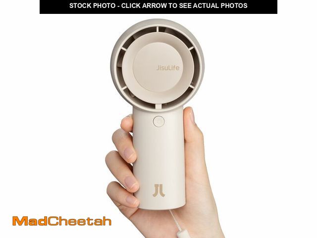 Lot 74-14477239 - JISULIFE Portable Handheld Turbo Fan Rechargeable 4000mAh 5-Speed (Brown) - USED