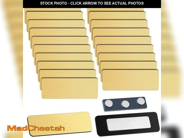 Lot 74-14059704 - Geelin 50 Pack Magnetic Name Tags Blank Name Badge Holder Plastic ID Tag Backing 1 x 3 Inches with 3...