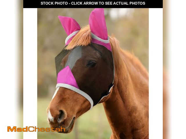 Lot 74-14427170 - Hilltown Fly Mask for Horse with Ears - X-Full, Pink - UNUSED