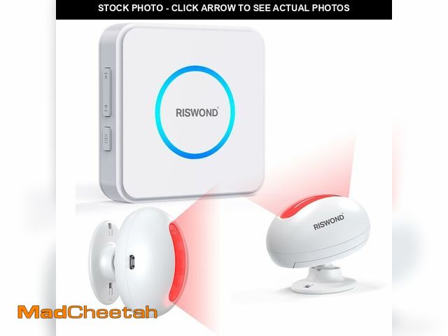 Lot 74-14270284 - Motion Sensor Door Chime, Wireless Motion Detector Alarm Indoor, Business Entry Alert Bell with Buzz...