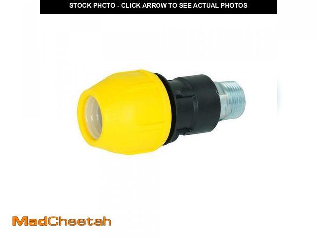 Lot 74-12365208 - HOME-FLEX 1 in. Polypropylene Underground Yellow Poly Gas Pipe Conversion Fitting - UNUSED