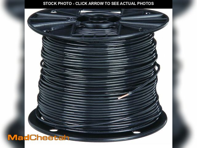 Lot 74-14074124 - Building Wire: Copper, 10 AWG, 1 Conductors, Solid, Black, 500 ft Lg, THHN - UNUSED