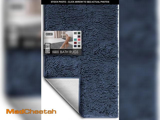 Lot 74-12137000 - Hearth &amp; Harbor Bathroom Rugs, Chenille Bath Mat - Machine Washable Bath Mats for Bathroom Non-S...