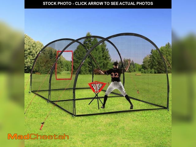 Lot 74-12779834 - Batting Cage, 22x12x8FT Baseball Batting Cage Net, Portable Batting Cage, Baseball or Softball Batti...
