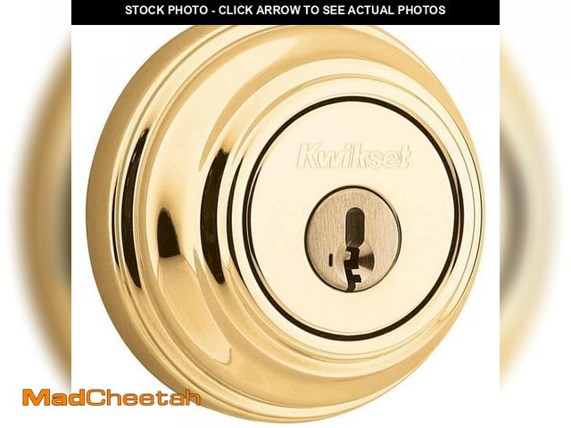 Lot 74-6744917 - Polished Brass Double Cylinder Deadbolt featuring SmartKey Security - UNUSED