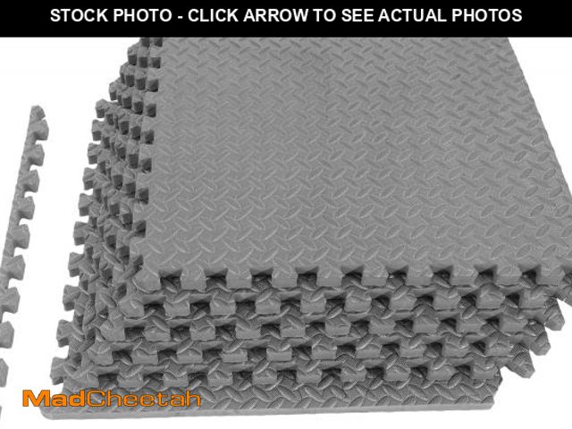 Lot 74-12367494 - Fitvids Puzzle Exercise Gym Flooring Mat, 1" Thick High-Density EVA Interlocking Tiles Workout Mat f...