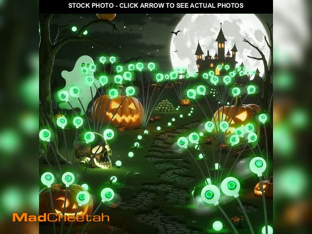 Lot 74-12701411 - Halloween Outdoor Decorations, Solar Scary Eyeball Lights, 4PACKS 24LED Solar Eyeball Pathway Lights...