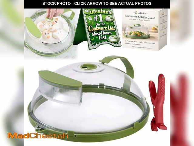 Lot 74-14478498 - Microwave Splash-Proof Food Cover, Splatter Screen Guard with Water Steamer, Glass Bowl Overflow Dra...
