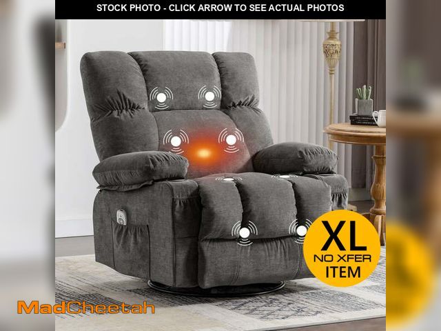 Lot 74-13016523 - JONPONY Massage Swivel Rocker Recliner Chair with Vibration Massage and Heat Ergonomic Lounge Chair ...