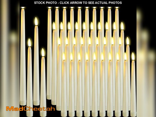 Lot 74-13629603 - Rossesay 48 Pcs Flameless LED Taper Candles Battery Operated Candles 4 Sizes of 8.5'', 9.65'', 10.83...