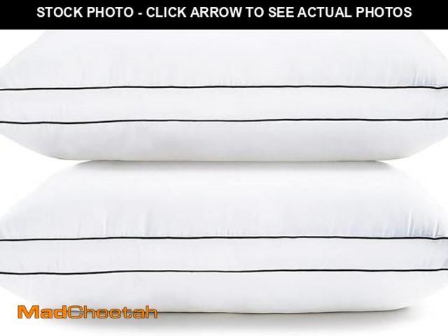 Lot 74-12137060 - LANE LINEN Bed Pillows King Size Set of 2 (20"x36") - Soft Gusseted Pillow for Back, Stomach or Side...
