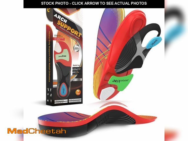 Lot 74-13547231 - Plantar Fasciitis High Arch Support Insoles for Men &amp; Women - for Flat Feet &amp; Achilles Tendo...