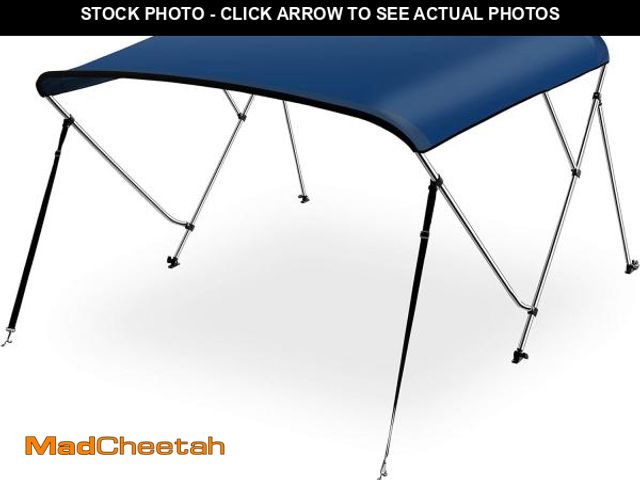 Lot 74-12367059 - SereneLife Waterproof Boat Bimini Top Cover-67-72'W 3 Bow Bimini Top Canvas Sun Shade Boat Canopy 1'...