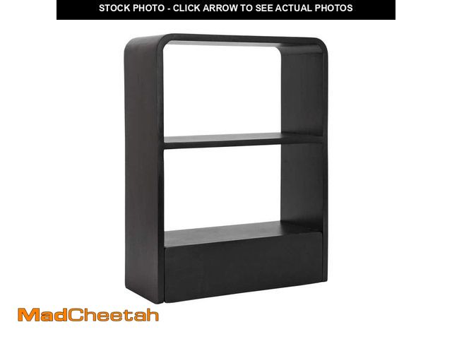 Lot 74-13770853 - Kate and Laurel Kato 18 in. W x 24 in. H x 8 in. D Black Wood Decorative Wall Shelf - UNUSED