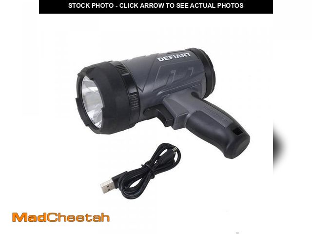 Lot 74-12032056 - *SEE DETAILS* Defiant 1000 Lumens LED Compact Rechargeable Spotlight with USB Cable *SEE DETAILS*  -...