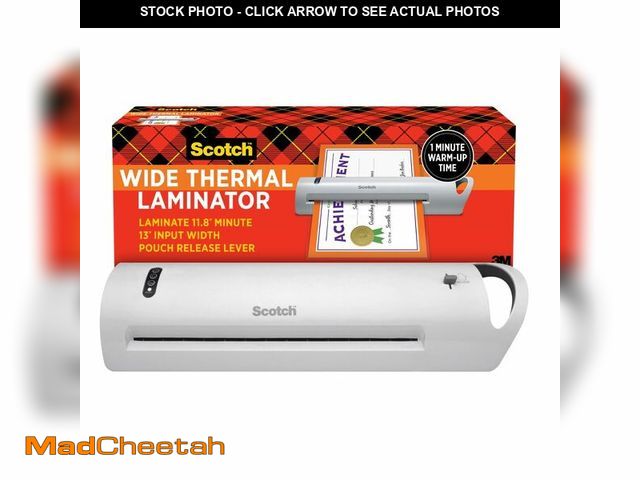 Lot 74-12537622 - Scotch Thermal Laminator, Extra Wide 13 Inch Input, Ideal for Teachers, Small Offices, or Home (TL13...