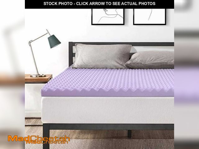Lot 74-12029297 - Best Price Mattress 3 Inch Egg Crate Memory Foam Mattress Topper with Soothing Lavender Infusion, Ce...