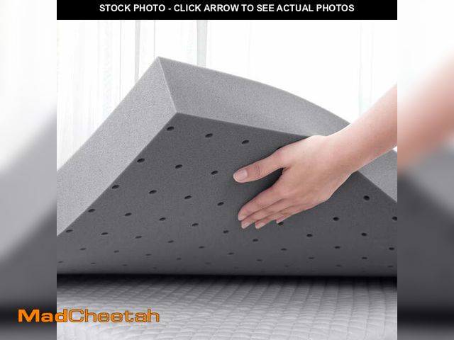 Lot 74-12764624 - BDEUS 2 Inch Gel Memory Foam Mattress Topper Ventilated Soft Mattress Pad, Bed Topper, CertiPUR-US C...