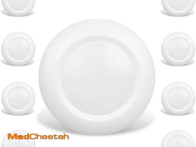 Lot 74-12050124 - JULLISON 8 Packs 6 Inch LED Low Profile Recessed &amp; Surface Mount Disk Light, Round, 15W, 900 Lum...
