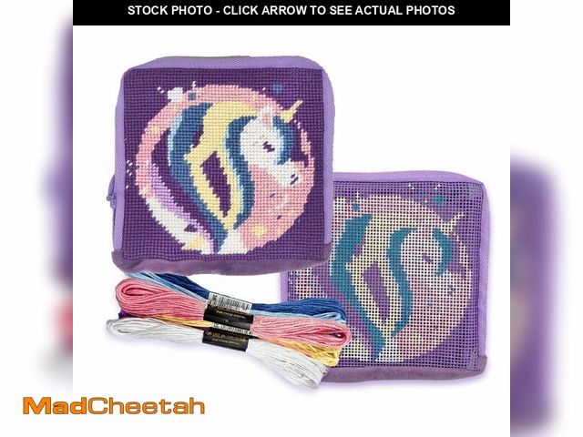 Lot 74-13950688 - Howie's Needlepoint Wallet Needlepoint Kits, 14CT Printed Pattern Starter Kits, Stamped Patterns Can...