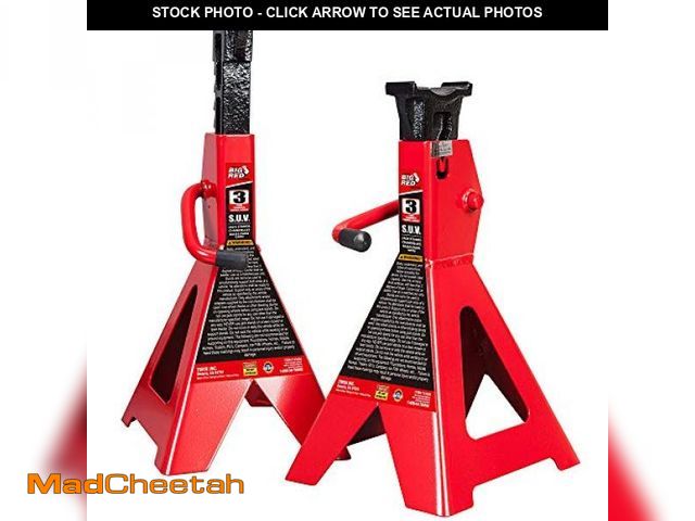 Lot 74-12399571 - BIG RED T43006 Torin Steel Jack Stands (Fits: SUVs and Extended Height Trucks): 3 Ton (6,000 lb) Cap...
