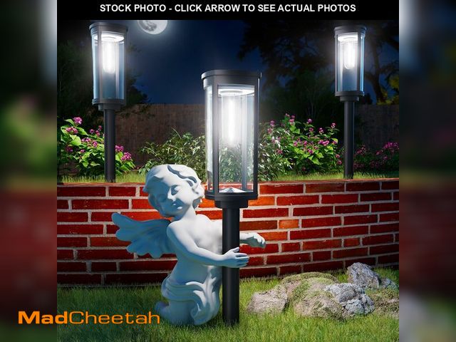 Lot 74-12969136 - ALFIOT Solar Pathway Lights Outdoor Powered Waterproof 8 Pack Upgraded Solar Walkway Landscape Light...